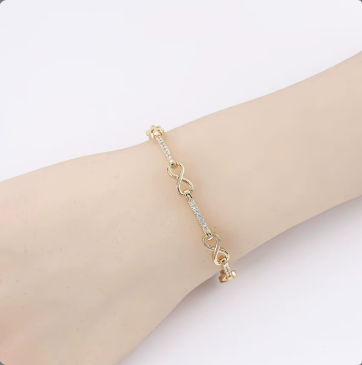 Raina 18K Gold Plated Bracelet with Zirconia – Premium Gift Edition for Her – 18K Gold Plated, Perfect Gift for Her