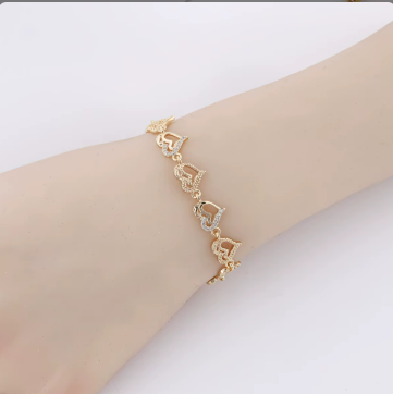 Drina Luxury Gold Plated Bracelet – 18K Finish with Cubic Zirconia Accents – 18K Gold Plated, Perfect Gift for Her