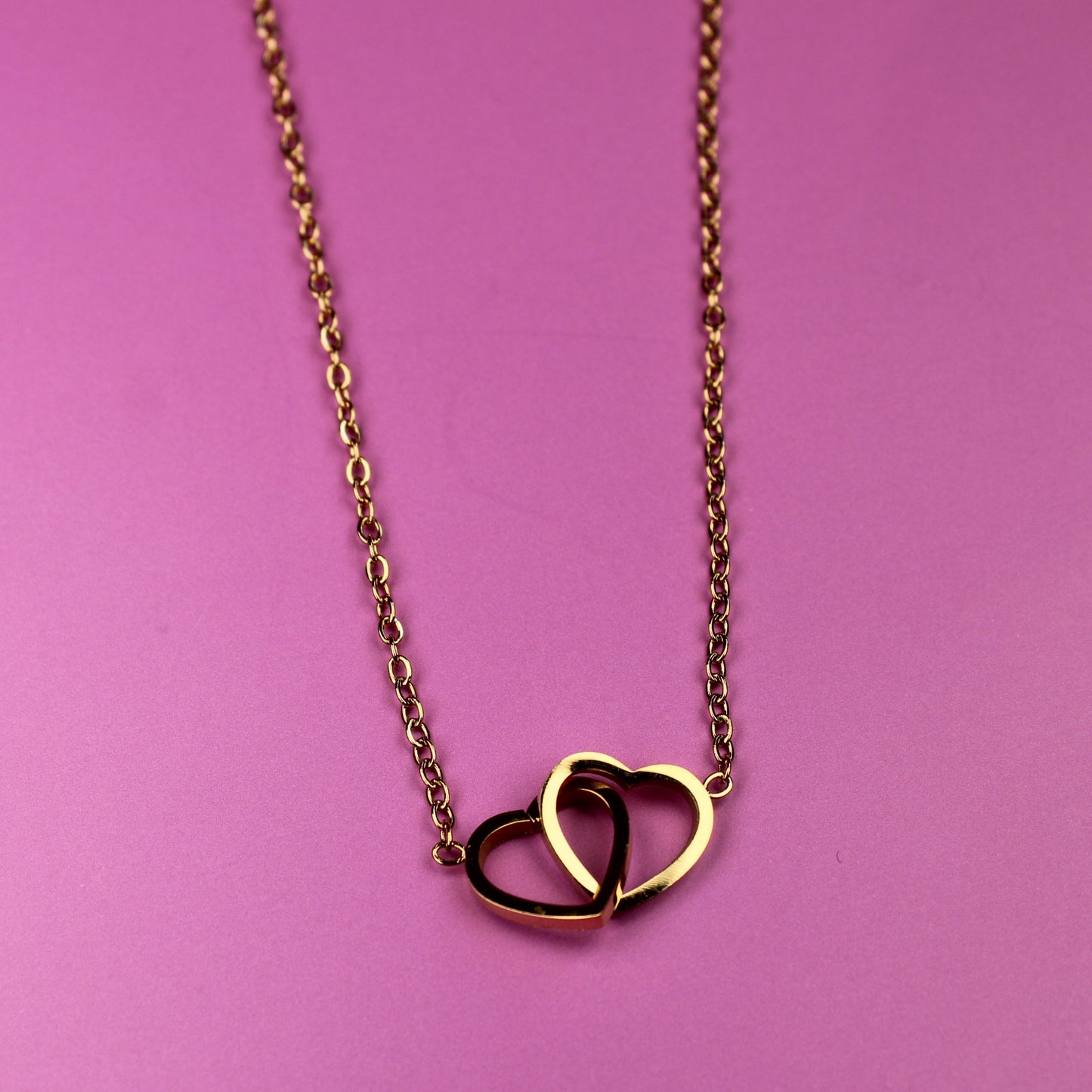 Stainless Steel Love Heart Pendant Necklace | Elegant Minimalist Design – 18K Gold Plated, Perfect Gift for Her