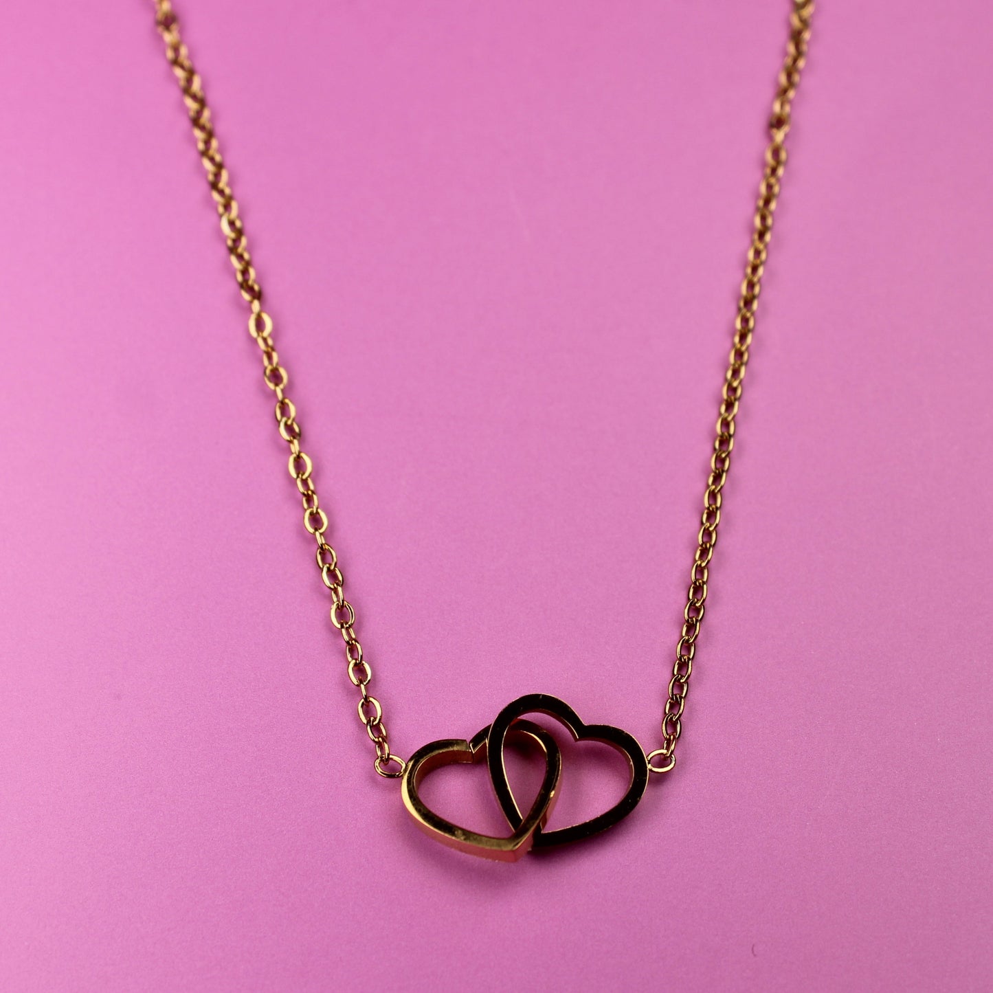 Stainless Steel Love Heart Pendant Necklace | Elegant Minimalist Design – 18K Gold Plated, Perfect Gift for Her