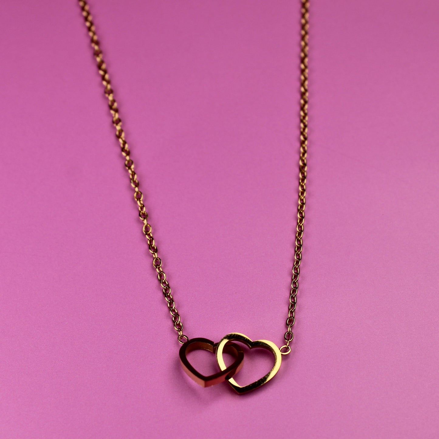 Stainless Steel Love Heart Pendant Necklace | Elegant Minimalist Design – 18K Gold Plated, Perfect Gift for Her