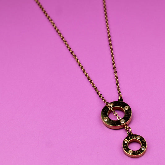 Dainty Goldplated Small Pendant Necklace with Cubic Zirconia Gifting for Women