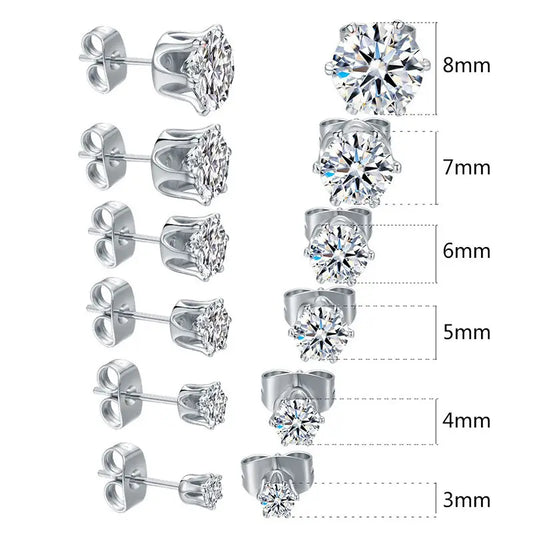Ione Elegant Womens Stud Earrings Hypoallergenic Stainless Steel Gifts for Her