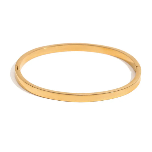 Calyx High-End Gold Plated Stainless Steel Bangle Bracelet | Non-Tarnish & Polished Finish