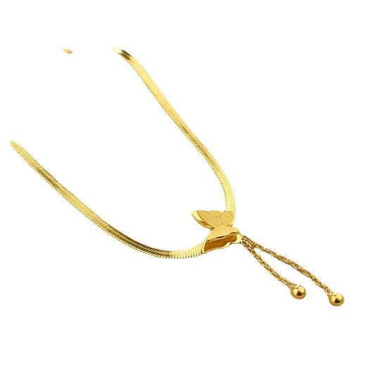 18K Gold Plated Butterfly Necklace – Dainty & Symbolic Charm