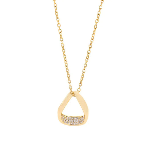 CZ Pendant Necklace – Gold-Plated Stainless Steel Minimalist Jewellery