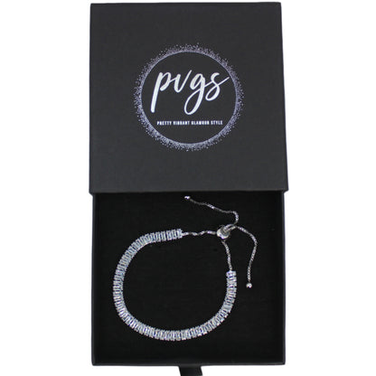 Thora Geometric Crystal Bracelet Sparkling Cubic Zirconia Tennis Perfect Present