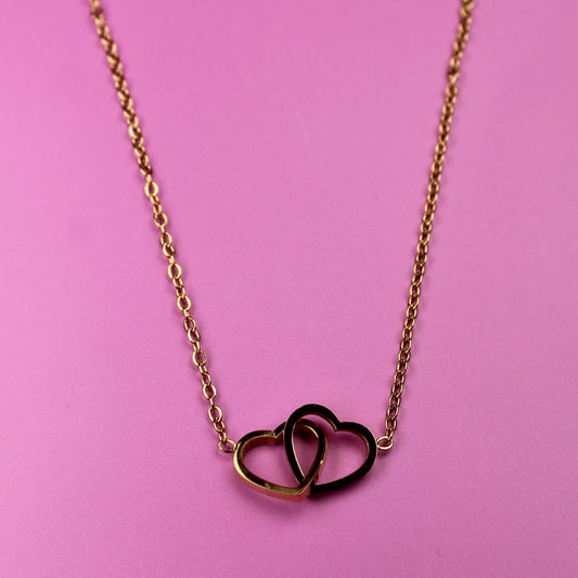 Stainless Steel Love Heart Pendant Necklace | Elegant Minimalist Design – 18K Gold Plated, Perfect Gift for Her