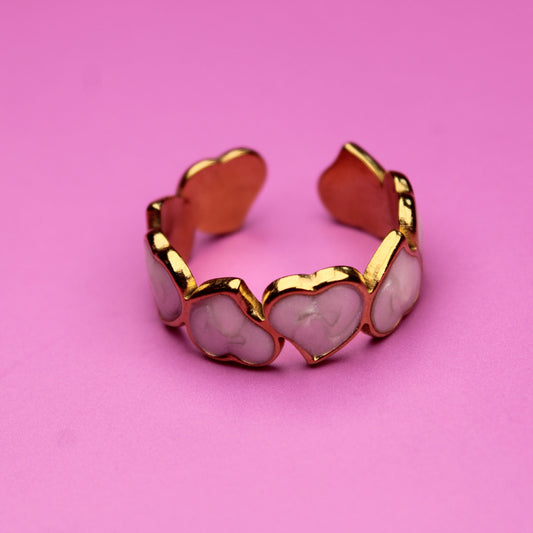 Romantic Gift Ring – Gold Plated Adjustable for Her – 18K Gold Plated, Perfect Gift for Her