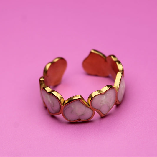 Romantic Gift Ring – Gold Plated Adjustable for Her – 18K Gold Plated, Perfect Gift for Her