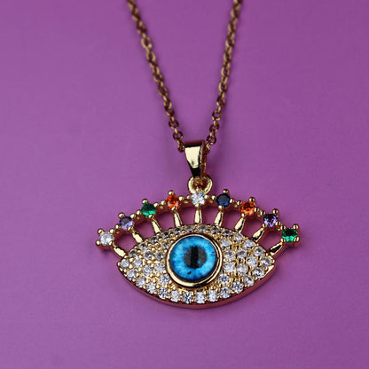 Earring with gemstone details on a purple background