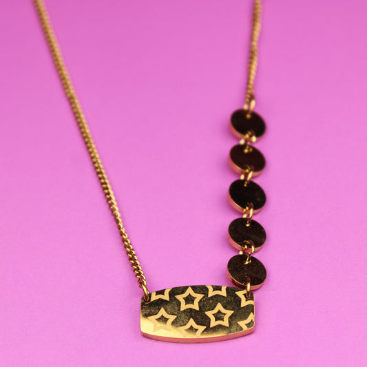 Gold-Plated Stainless Steel Pendant Necklace – Chic & Durable Everyday Jewellery – 18K Gold Plated, Perfect Gift for Her