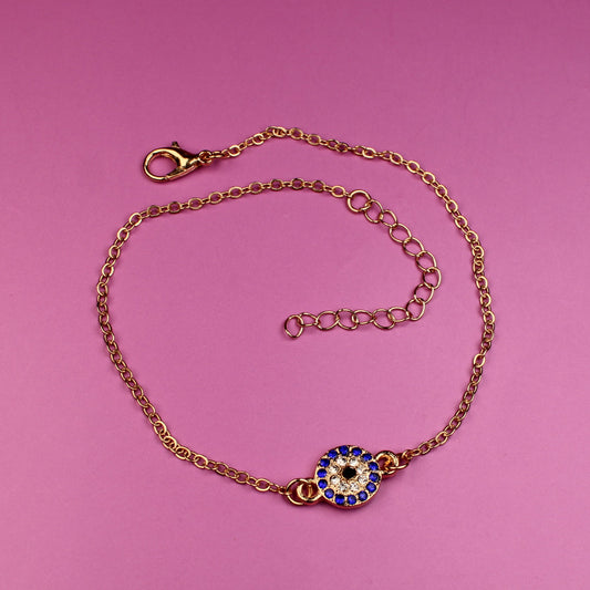 Bracelet with a decorative clasp on a pink background