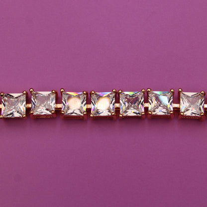Diamond bracelet on a purple background