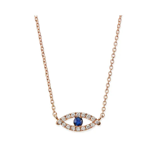 Elegant Blue Zircon Necklace – High Quality 925 Sterling Silver Pendant for Women