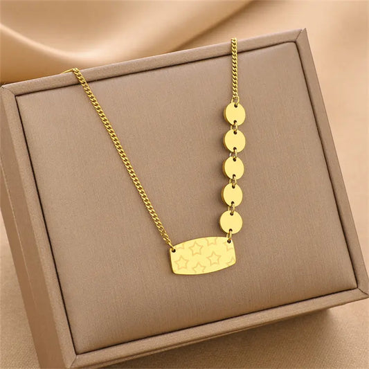 Gold-Plated Stainless Steel Pendant Necklace – Chic & Durable Everyday Jewellery