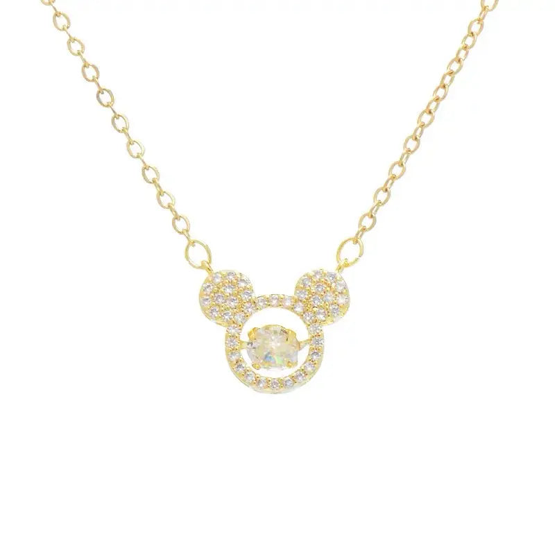 Gold-Plated Stainless Steel Pendant Necklace with Cubic Zirconia – Everyday Sparkle