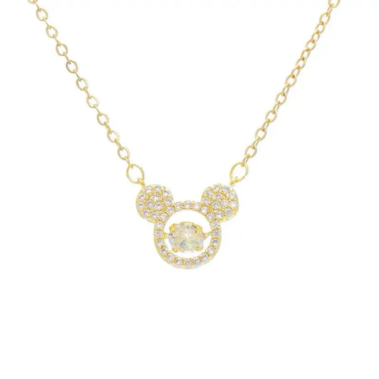 Gold-Plated Stainless Steel Pendant Necklace with Cubic Zirconia – Everyday Sparkle