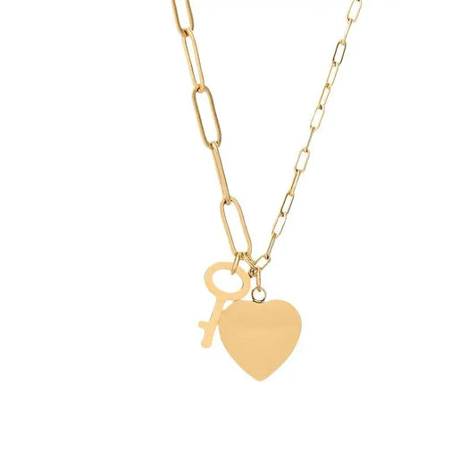 18K Gold Plated Heart Necklace – Minimalist Love Charm