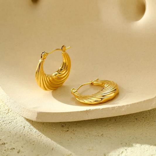 Luxe Forever Hoops – 18K PVD Gold Non-Tarnish Stainless Steel Earrings