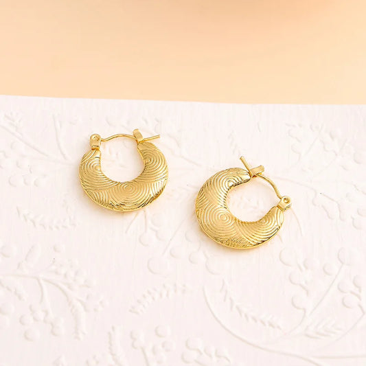 Golden Glow Hoops – Non-Tarnish 18K PVD Gold Plated Earrings