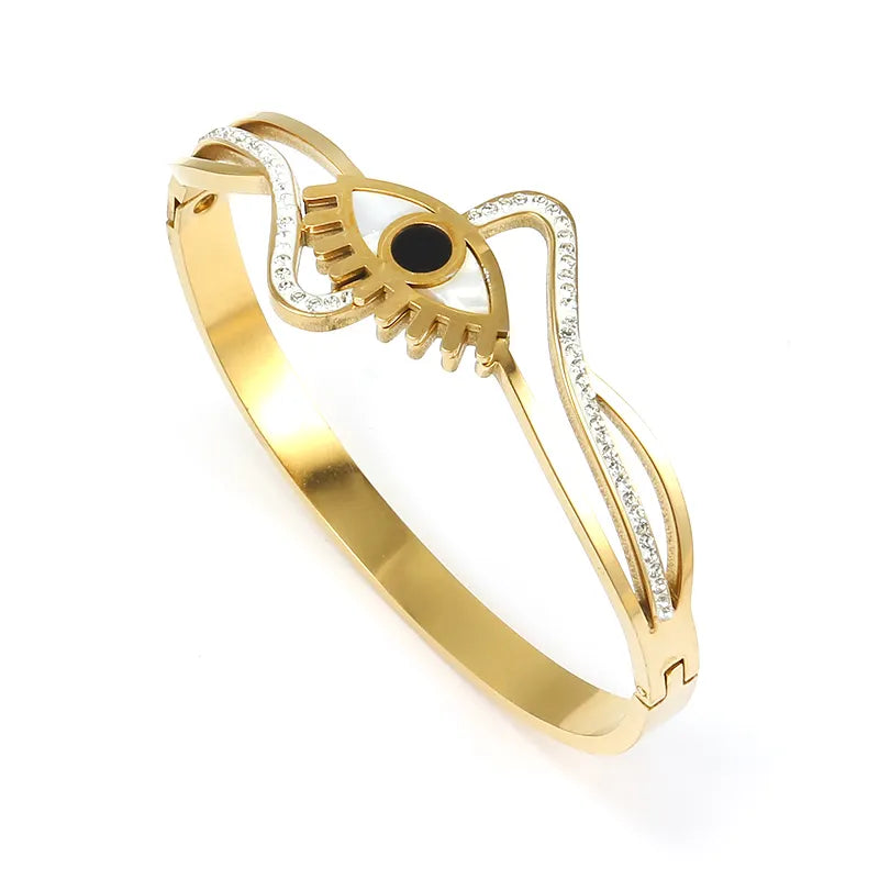 Caeli Evil Eye Bracelet – 14K Gold Plated with Crystal Accent
